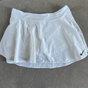 Nike White Tennis Skort with Black Swoosh